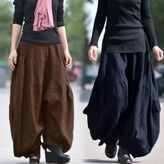 Material:100%Cotton. Due to various types of computers and monitors, the actual color of the item may be little different from the picture. Detail Image. ( 42. 1‘’). ( 40.6 ‘’). ( 53.1 ’’). | eBay! Wide Leg Trousers Plus Size, Plus Size Harem Pants, Vintage Harem Pants, Trousers Plus Size, Diy Costumes Women, Cotton Harem Pants, Harem Trousers, Harem Pants Women, Baggy Trousers