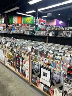 a record store filled with lots of records