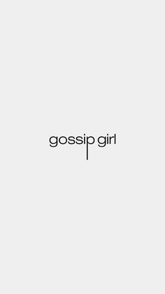 the word gossip written in black on a white background