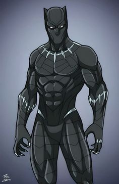 the black panther character from batman animated movie, which appears to be drawn by hand