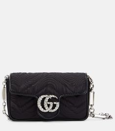 Marsupio GG Marmont Mini  in Nero - Gucci | Mytheresa Gucci Gg Marmont Mini, Gg Marmont Mini, Gucci Gg Marmont, Gg Marmont, Personal Shopping, Free Bag, Manolo Blahnik, Chain Lengths, Belt Bag