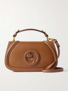 Find GUCCI Blondie Leather Shoulder Bag on Editorialist. Shop GUCCI Blondie leather shoulder bag, Explore the latest GUCCI women's collection Fall In London, Gucci Mini, Brown Handbag, Gg Logo, Gucci Shoulder Bag, Birthday Wish, Essential Items, Shoe Print, Mini Shoulder Bag