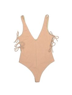 Privacy Please One Piece Swimsuit Size: Small Swimwear - used. 95% POLYESTER, 5% ELASTANE, Solid | Privacy Please One Piece Swimsuit: Tan Solid Swimwear - Size Small Tan Swimsuit, Swimsuit Tops, Womens Swimwear, One Piece Swimsuit, Women Handbags, One Piece, Handbags, Clothes