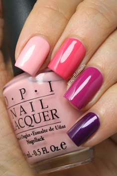 OPI Italian Love Affair, OPI Feelin Hot Hot Hot, OPI Dim Sum Plum, OPI Louvre Me Louvre Me Not May Nails Colors, Skittles Manicure, Trendy Nail Art, Nail Arts