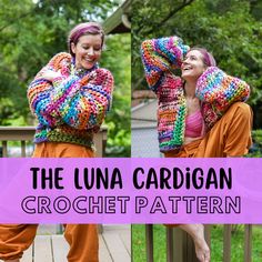 the luna cardigan crochet pattern is easy to make and perfect for beginners