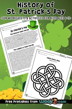 st patrick's day worksheets and activities for kids ages 6 - 12