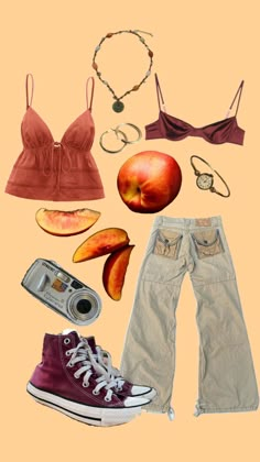 #outfit #outfitinspo #nectarine #fruit Nectarine Fruit, Outfit Red, Nectarine, Really Cute Outfits, Outfit Aesthetic