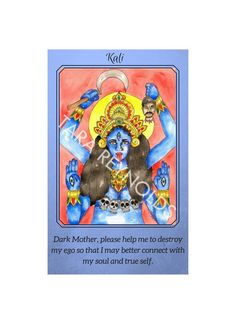 a card with an image of the hindu god