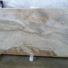 a marble slab is shown in the process of being polished