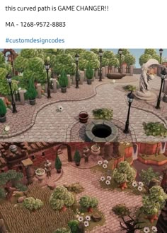 Curved Cobblestone Path, Acnh Paths Cobblestone, Animal Crossing Walking Path, Animal Crossing Cobblestone Path Design, Acnh Culdesac Path, Animal Crossing Simple Panel Ideas, Natural Paths Animal Crossing, Acnh Cobblestone Path Design, Circular Path Animal Crossing