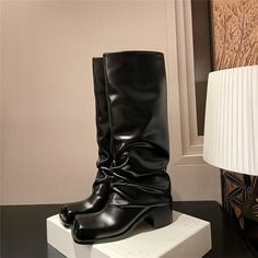 Make a bold statement with these 6cm heeled square toe boots. The high-quality pigskin interior ensures comfort while the 36cm cylinder adds drama. Step up your fashion game. Crocodile Boots, Pointed Boots, Boots Square Toe, Winter Comfort, Square Toe Boots, Toe Boots, Wristlet Wallet, Office Casual, Casual Everyday