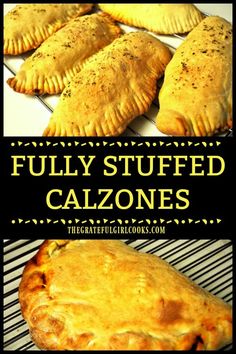 fully stuffed calzones are an easy and delicious appetizer that is ready to be eaten