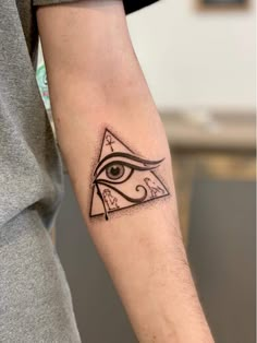 an all seeing eye tattoo on the arm