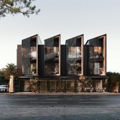 an artist's rendering of the exterior of a building with multiple balconies