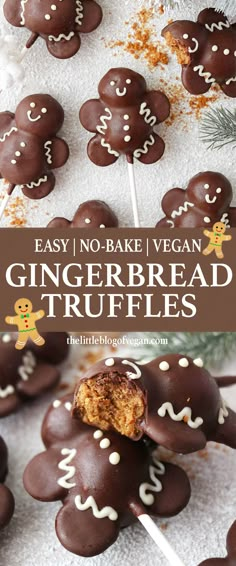 easy no bake vegan gingerbread truffles are the perfect treat for christmas