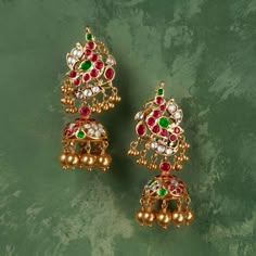 Kundan Buttalu Gold Earrings, Kamalu Buttalu Gold, Gold Buttalu, Small Earrings Gold, Ear Tops, Indian Jewellery Gold, Gold Jhumka, Gold Jhumka Earrings, Antique Necklaces Design