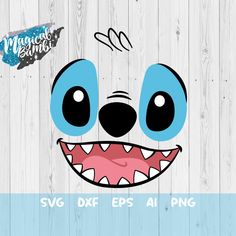 an image of a cartoon character with big eyes and fangs on it's face