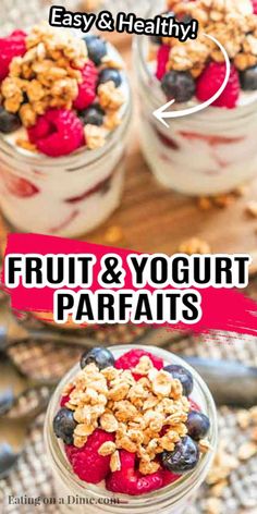 yogurt parfait recipe with berries and granola