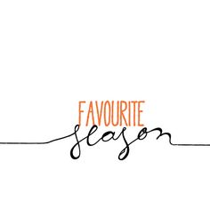 an orange and black logo with the words favourite season written in it