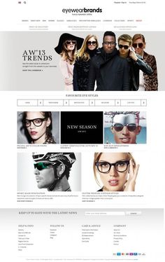 the website for eyewear brands