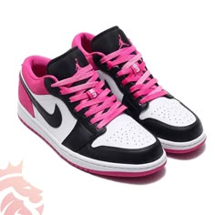 2020 Air Jordan 1 Low Se Gs 'Black Active Fuchsia' $175- I'll Take Offers Never Worn Jordan 1 Low Pink, 1s Shoes, Nike Air Jordan Low, Low Jordan 1, Black Cactus, Flower Men, Jordan 1 Lows, Nike Shoes Women Fashion, Pink Jordans