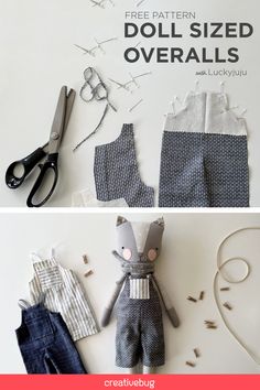 an image of dolls made with clothes and scissors