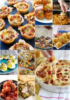 several pictures of different types of food