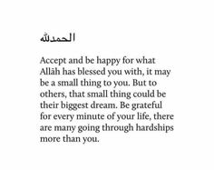 an arabic quote with the words accept and be happy for what person has missed you with it