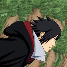 an anime character looking down at the ground