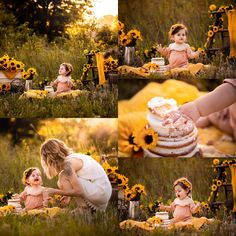 Bee First Birthday Photoshoot, First Birthday Smash Cake Photoshoot Outside, Outdoor Smash Cake, Cake Smash Photography Outdoor, Diy Smash Cake Photoshoot Outdoor, Cake Smash Theme Outdoor, Sunflower First Birthday Photoshoot, Bee Cake Smash Photoshoot, Cake Smash And Splash