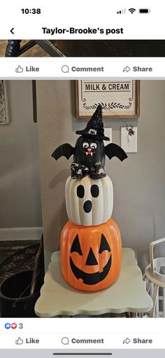 an image of a halloween cake on facebook