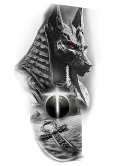 an image of the egyptian god and demon