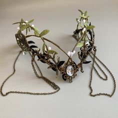 Handmade elf Woodland Tiara Forehead Headwear With Black Leaves  Antler Crown Fairycore - tiara Celtic Tiara, Elf Wedding, Fairycore Wedding, Woodland Tiara, Celtic Crown, Elven Circlet, Antler Crown, Wedding Circlet, Fairy Decor