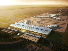 an artist's rendering of the new airport