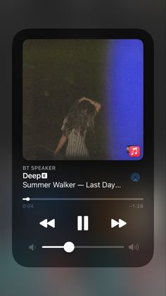 an iphone screen with the music player on it