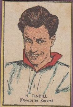 an old baseball card with a man's face on it