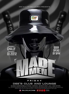 the poster for madne's friday party with dj jazz and lounge music artist, chally d zeeze