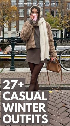 casual winter outfits Snow Work Outfit, Trendy Winter Outfits For Women, Winter Stylish Outfits For Women, Daytime Winter Outfit, Winter Casual Outfit For Women, December Outfits Winter, Cute Comfy Winter Outfits, Winter Outfits Ideas For Women, Winter Outfits For Women