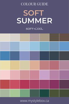 the color guide for my stylebox's soft summer collection