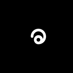 a black and white logo with the letter o in it's center, on a dark background