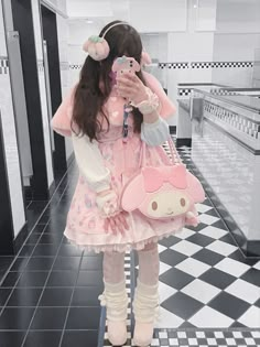 My Melody Outfit, Sanrio Outfits, Kawaii Outfits Aesthetic, Sanrio Clothes, Cute Pink Outfits, Sanrio Fashion, Kawaii Outfit Ideas, Kitty Clothes, Hello Kitty Clothes