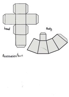 the paper model is shown with instructions for how to make it