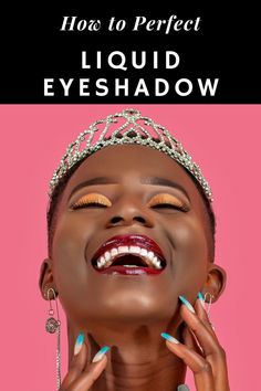 Liquid eyeshadow is a new and popular option for eye makeup. Here's how to properly apply it! For Eye Makeup, Glamorous Makeup, Liquid Eyeshadow, How To Use, Eye Makeup, How To Apply, Make Up