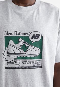 New Balance RELAXED TEE - T-shirt imprimé - athletic grey Athletic Apparel Design, Sports Graphic Tee, Retro Tee, Athletic Apparel, Nike Hoodie, Apparel Design, Sport T Shirt, Graphic Shirts, Shirt Print