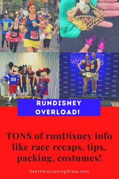 the disneyland overload with text that reads tons of rundisy info like race recaps, tips, and costumes