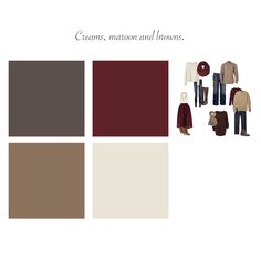 the color scheme for creams, meroon and browns