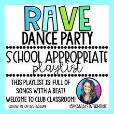 rave dance party flyer with an image of a woman