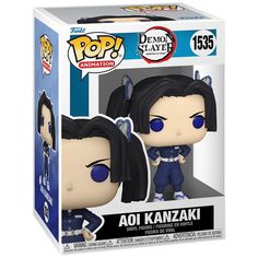 an action figure in a box with the name aoi kanzaki on it