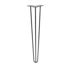 a tall black metal pole with two legs and a square glass top on the bottom