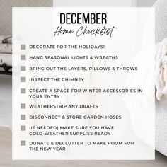 the december home checklist is here